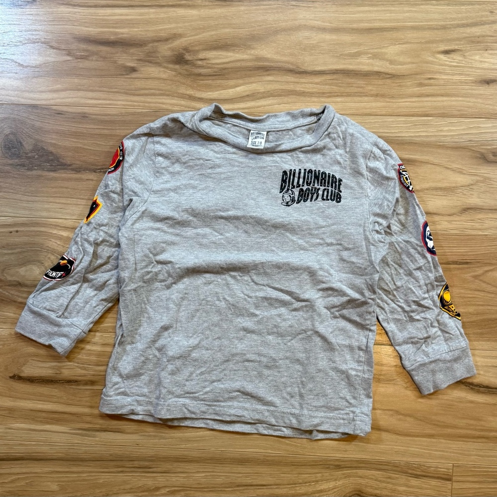 Billionaire Boys Club Boys 7/8 Gray Long Sleeve Shirt